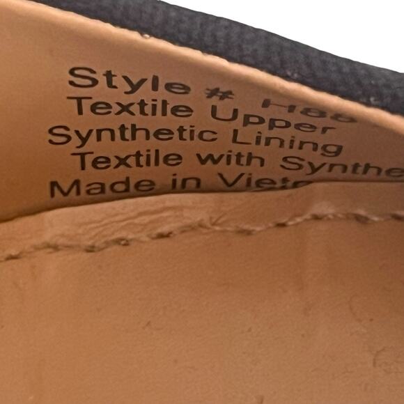 J Crew Canvas Espadrille Seville Platform Wedge Size 8 Heels Slip On Black - Picture 11 of 13